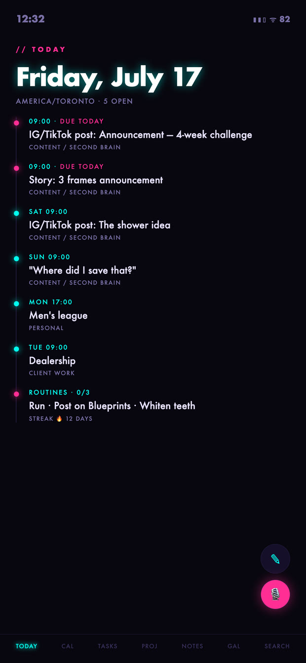 Neon theme