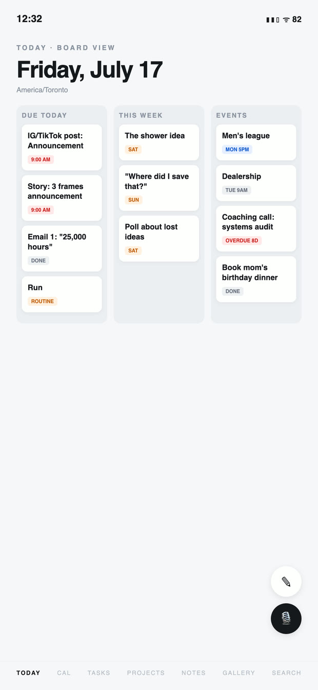 Board view theme